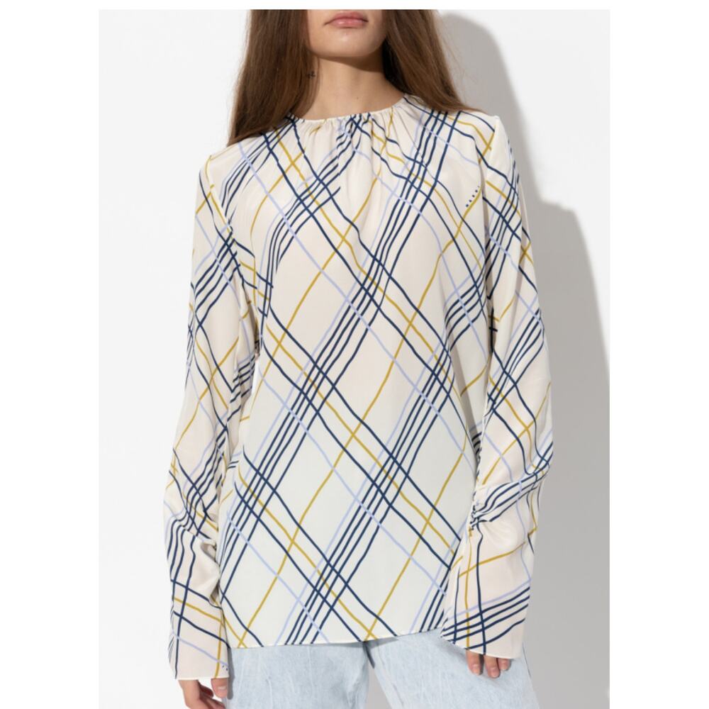 MARNI Wild Roads Silk Crepe Ivory Blouse NWT